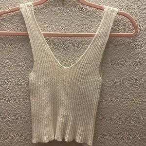 Off white brandy tank crop top